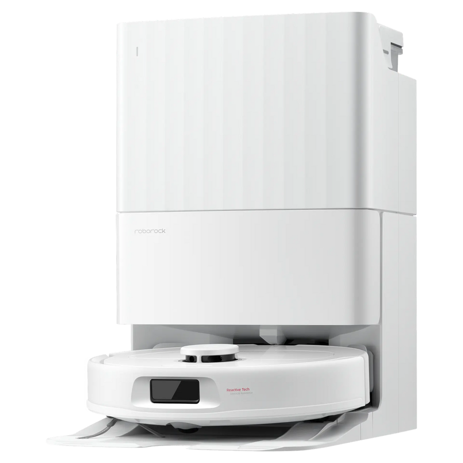 White — robot in dock, angle