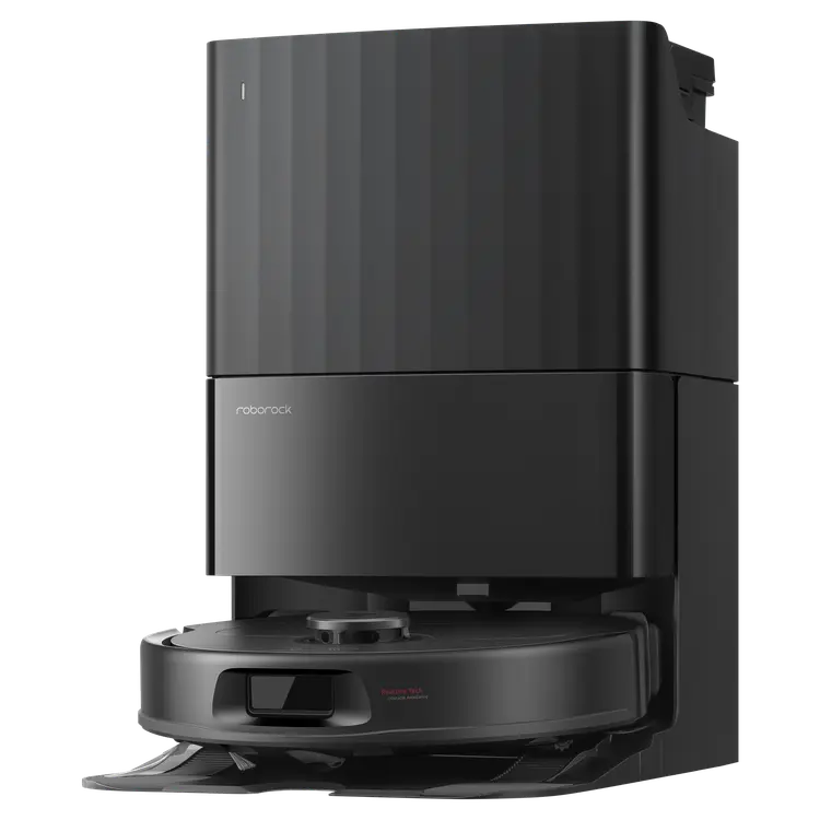 Black — robot in dock, angle