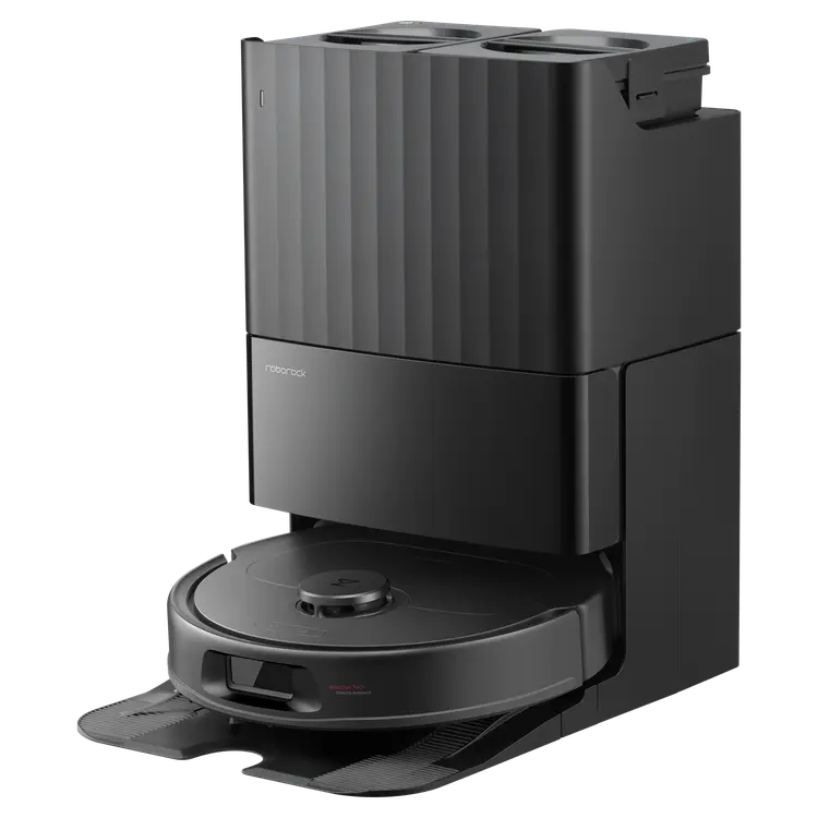 Black — robot in dock, three-quarter