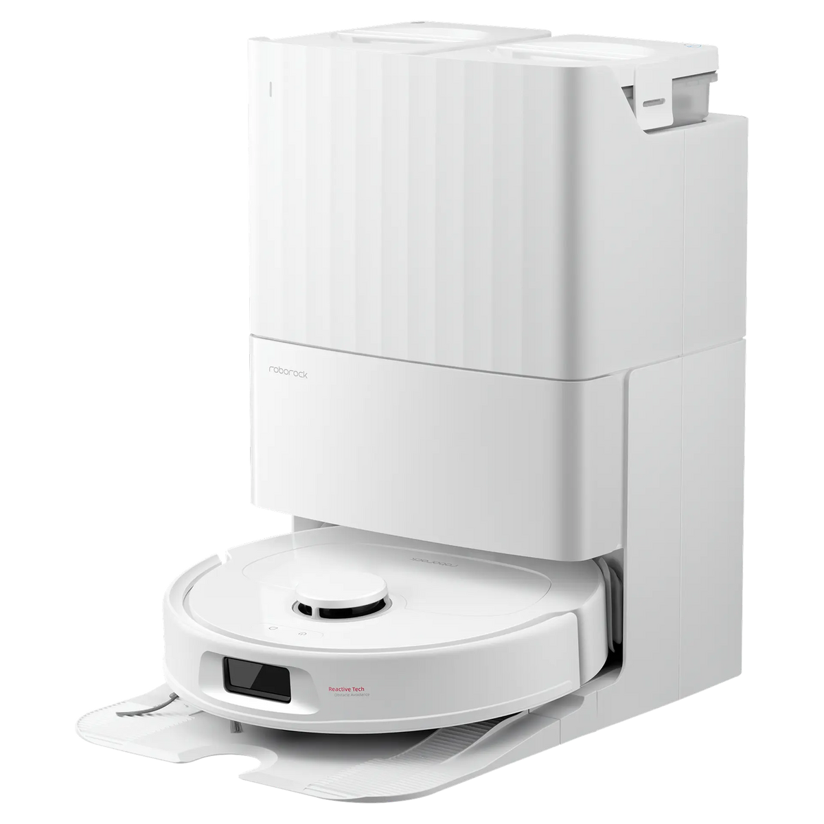 White — robot in dock, side